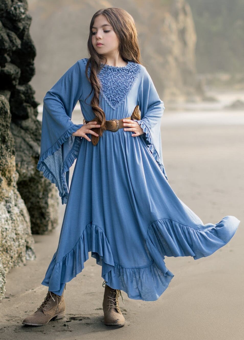 Joyfolie Mia Joy Fernanda Dress in Bluestone Girl’s Size 6